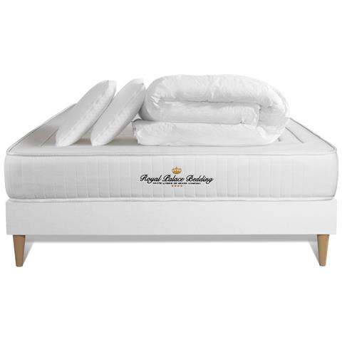 Pacchetto Letto Completo - Materasso 140x200cm + Box Spring Con Doghe (kit) + 2 Cuscini + Piumino - Lancaster - Foto 1
