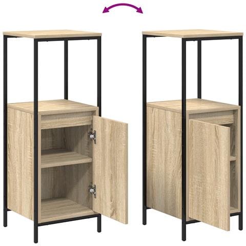 Set di Mobili per Bagno 3 Pezzi Rovere Sonoma Legno Ingegnerizzato - Foto 9