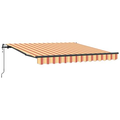 Tenda Retrattile giallo e arancione 350 x 250 cm Tessuto - Foto 1
