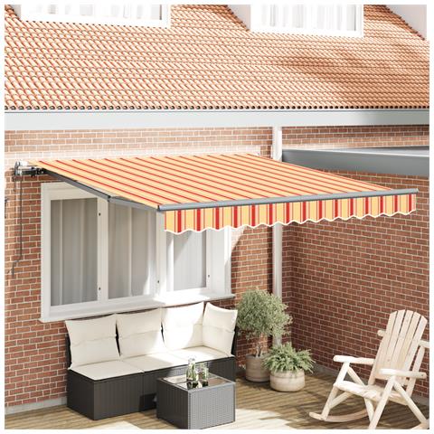 Tenda Retrattile giallo e arancione 350 x 250 cm Tessuto - Foto 2