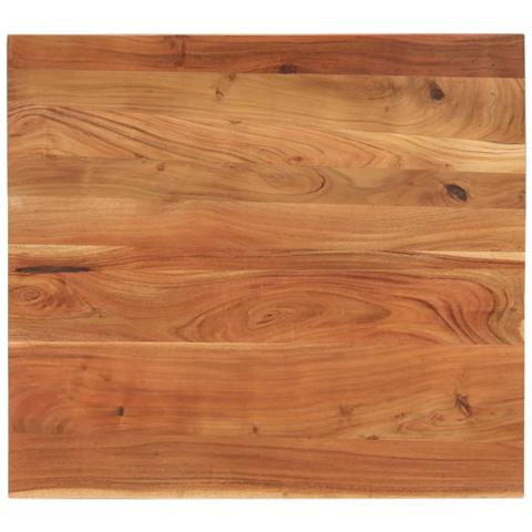 Piano Tavolo 100x80x2,5 cm Rettangolare Legno Massello Acacia - Foto 1