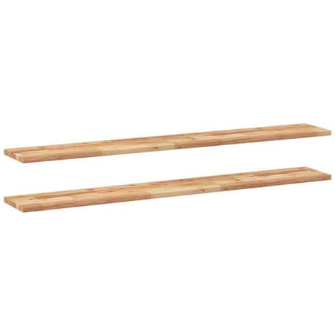 Mensole da Parete 2 pz 120x20x2 cm Legno Acacia Rifinito a Olio - Foto 1