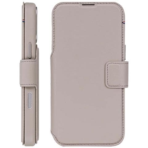 Custodia A Libro Per Iphone 17 Pro Max Magsafe In Pelle Con Cover Staccabile, Beige - Foto 4