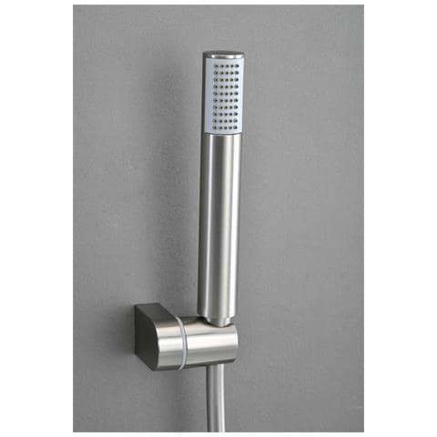 Imex Miscelatore Vasca-doccia Con Corpo In Ottone Tubo Flessibile Pvc 180 Cm Supporto Doccia Abs Maniglia Rotonda Cartuccia Ceramica Ø35 Mm Finitura Nichel Spazzolato Modello Monza Imex-bdm039-4 - Foto 5