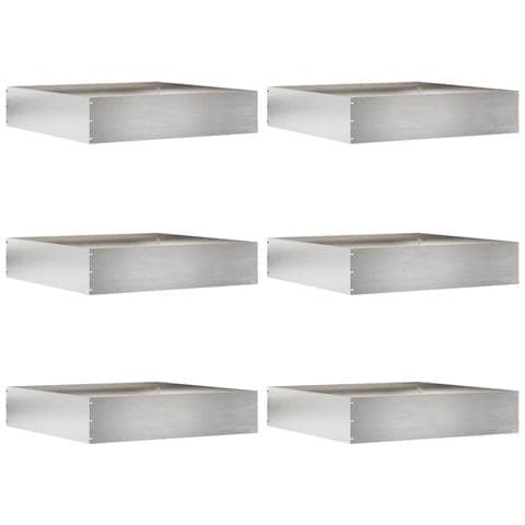 Bordura per Prato 6 pcs Argento 60 x 60 x 13 cm - Foto 1