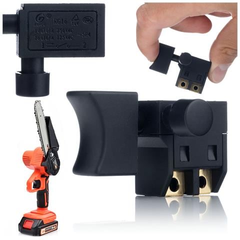 Pulsante Per Motosega A Batteria Con Slot Batteria - Compatibile Con Orange Piranhia 21v | Mini Lampada Inclusa | Montaggio Facile - Foto 1