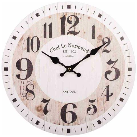 Orologio Da Parete In Legno Marrone D34x2h - Foto 1