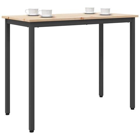 tavolo Naturale 100 x 50 x 77 cm Legno ingegnerizzato e acciaio - Foto 2