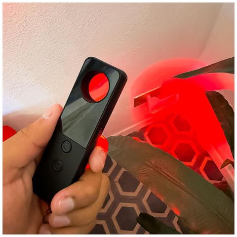 Rilevatore Microspie E Gps Per Auto, Casa, Ufficio Telecamere E Segnali Wireless Professionale E Tascabile Con Doppio Allarme E Torcia A Led (t4) - Foto 4