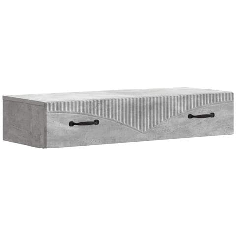 Tavolino da Parete Laterale Grigio Cemento 87,5 x 34,5 x 17 cm - Foto 1
