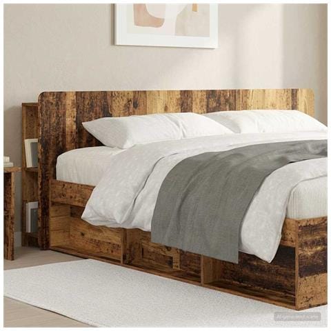 Testata del letto Legno antico Legno ingegnerizzato - Foto 8