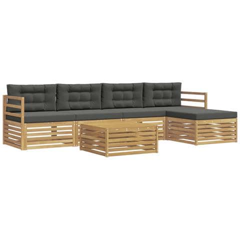 Set di divani da esterno 6 pcs Bianco e Antracite - Foto 1