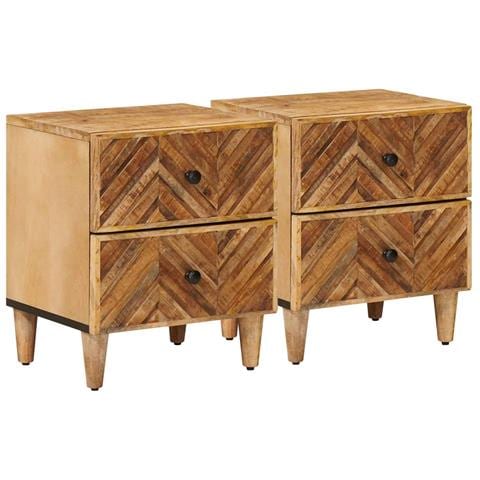 Comodino 2 pcs Marrone 40 x 33,5 x 46 cm - Foto 1