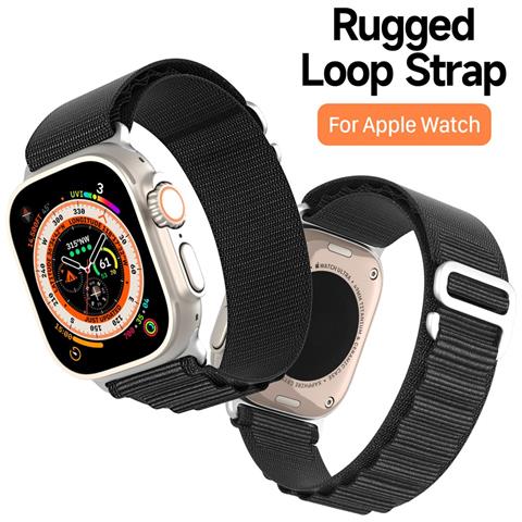Cinturino Orologio per Apple Watch - Poliestere, Nero - Foto 4