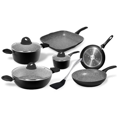 Batteria 10 pezzi Stone in Black - Foto 1