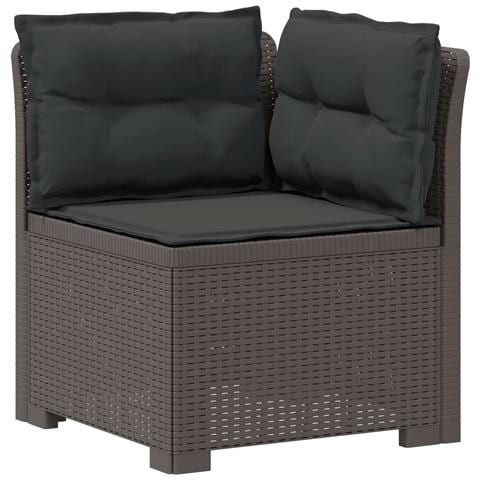 Divano da Giardino a 1 Posto con Cuscini Aspetto Rattan PP - Foto 1