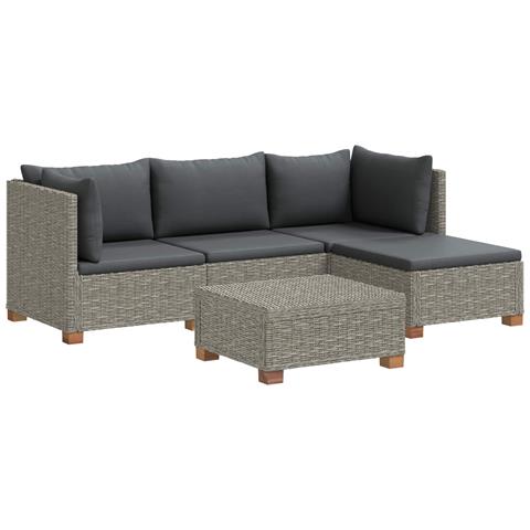 5 pz Set Lounge in Rattan con Cuscini GENDT Rattan naturale - Foto 1