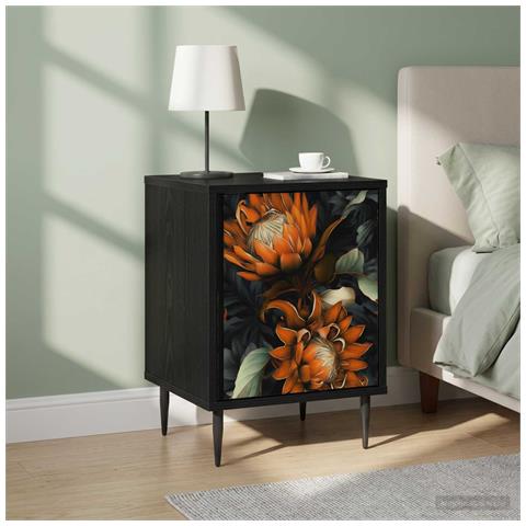 Armadio da Notte LOCHEM 2 pz Rovere Nero 36 x 33 x 51 cm - Foto 2