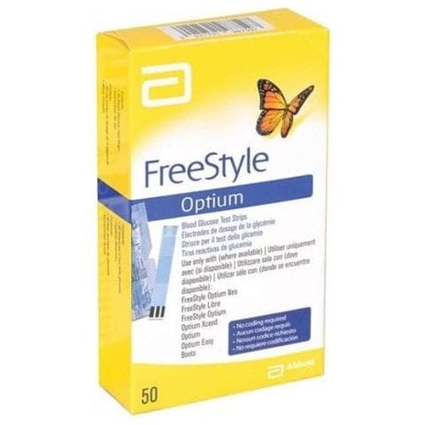 Strisce Misurazione Glicemia Freestyle Optium Test Strips 50 Pezzi Senza Calibrazione - Foto 1