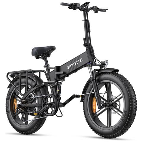 Engine Pro 2.0 Bici Elettrica Pieghevole Fat Tire 20'', Batteria 52V 16Ah, Sospensione Completa per Strada e Fuoristrada, Nero - Foto 1