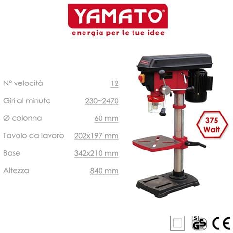 Trapano A Colonna Mandrino 16 Mm 12 Velocita' - Foto 3