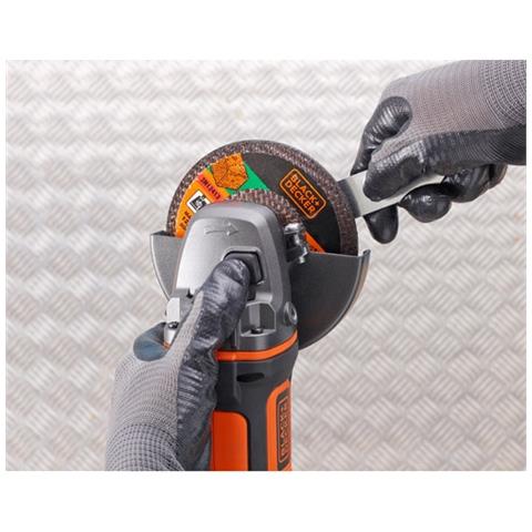 BLACK+DECKER BCG720N-XJ Smerigliatrice Senza Batterie125/115mm, Arancio / Nero - Foto 9