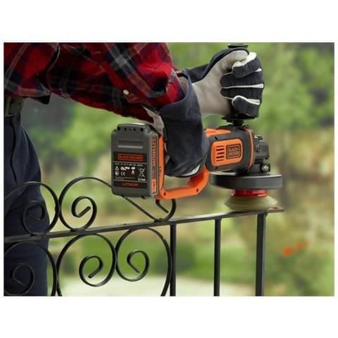 BLACK+DECKER BCG720N-XJ Smerigliatrice Senza Batterie125/115mm, Arancio / Nero - Foto 2