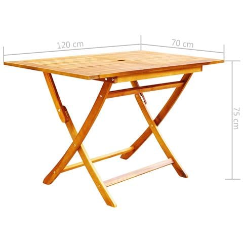 Set Da Pranzo Per Esterni 10 Pz In Legno Massello Di Acacia - Foto 8