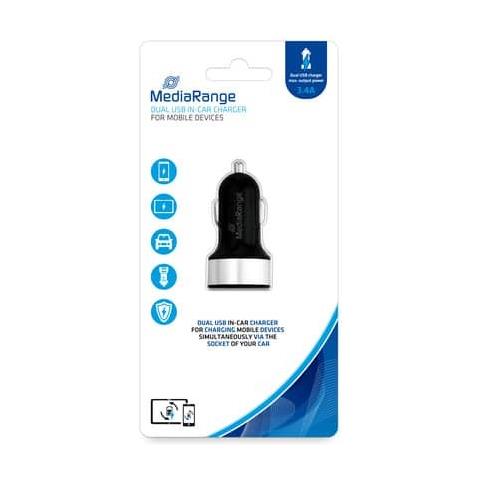 Caricabatteria Per Auto 3.4a Dual Usb Nero / argento Mrma103-02 - Foto 1