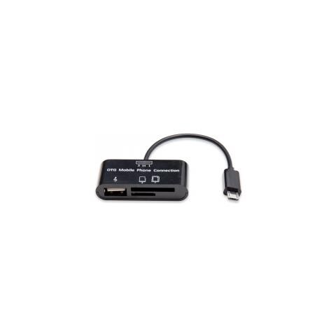 CL-CRD50061, MicroSD (TransFlash) , MMC, RS-MMC, SD, SDHC, USB 2.0, Nero - Foto 2