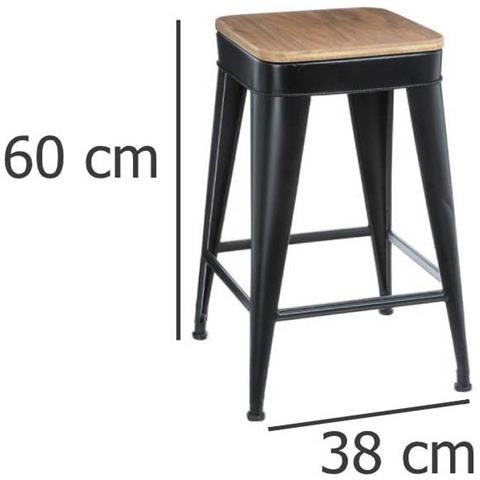 Taboret - Sgabello A Quattro Gambe, Metallo, Bar - Foto 7