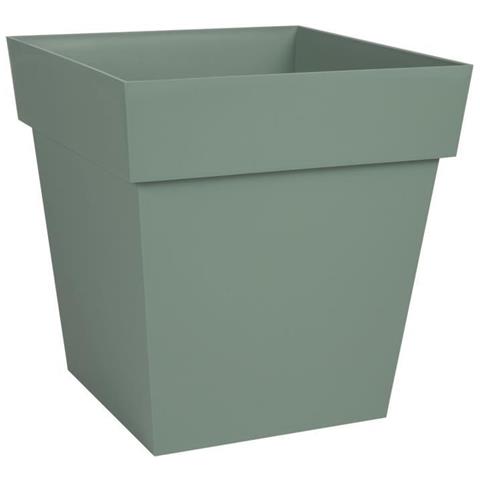 Vaso Da Fiori Quadrato Tuscany - 32 X 32 X H 32 Cm - 22 L - Verde Alloro - Foto 1