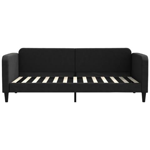 Divano Letto Con Materasso Nero 90x200 Cm In Tessuto - Foto 9