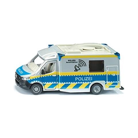 2301 Mercedes-benz Sprinter Auto Della Polizia, Giocattolo Della Polizia, 1:50, Metalloplastica, Blubianco, Antenna Parabolica Girevole, Tetto Rimovibile, Porte Apribili - Foto 1