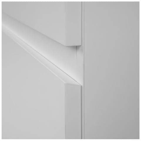 Armadio A 2 Ante Con 2 Cassetti Bianco - L80 X H191 Cm - Foto 5