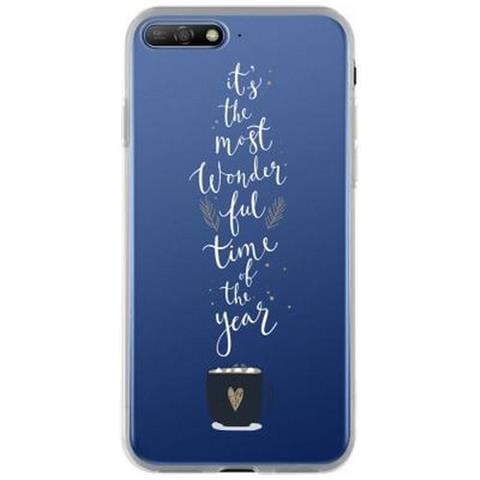 Cover Rigida Per Huawei Y6 2018 Con Motivi Wonderful Time, Trasparente - Foto 1
