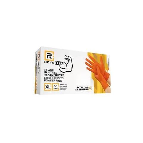 Guanti Nitrile Arancione Senza Polvere Full Grip Conf. da 50pz Tg.XL 8.5gr da Lavoro - Foto 1