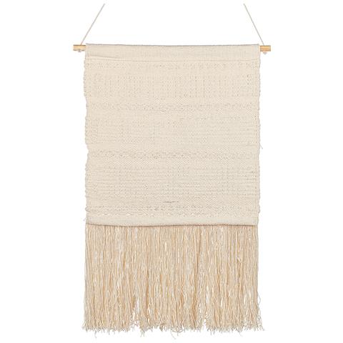 Decorazione Da Parete In Tessuto Kamoke Rettangolare Cotone Beige - Foto 6