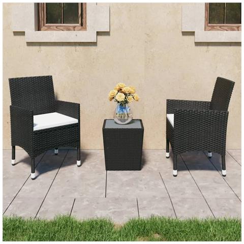 Set Bistrôt 3 Pezzi Pieghevole - Tavolo E 2 Sedie Da Esterno In Plastica Verde, Moderno, Leggero, Per Balcone E Giardino