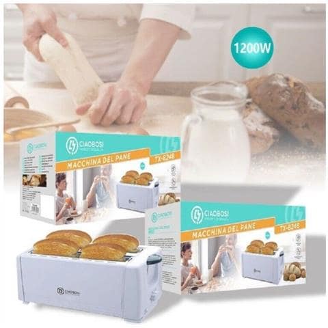 Trade Shop - Tostapane Classico Tosta Fette Pane Multifunzione 1200w Vassoio Briciole Tx-8248 - Foto 1