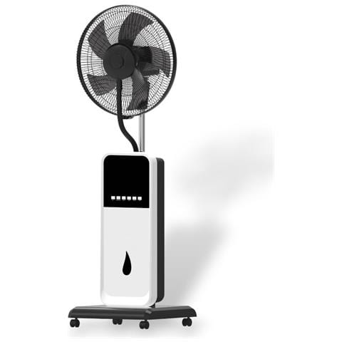 Ventilatore 5 Pale E Ruote Con Nebulizzatore 100w E Diffusore Di Aromi Display Led Nebuly - Foto 2