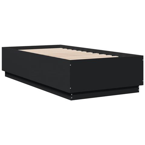 Giroletto Con Luci Led Nero 90x190 Cm In Legno Multistrato - Foto 3