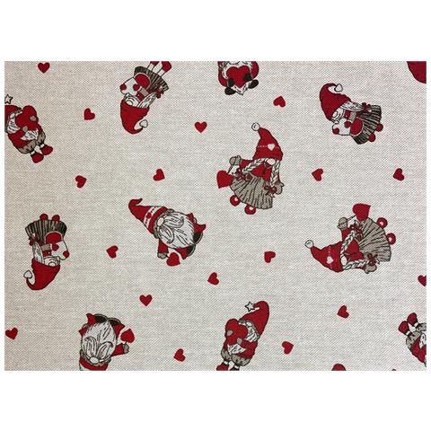 Tovaglia Natalizia Salotto Cucina Tessuto Miros Made In Italy Disegno Mini Gnomi 140x180 Mini Gnomi - Foto 2