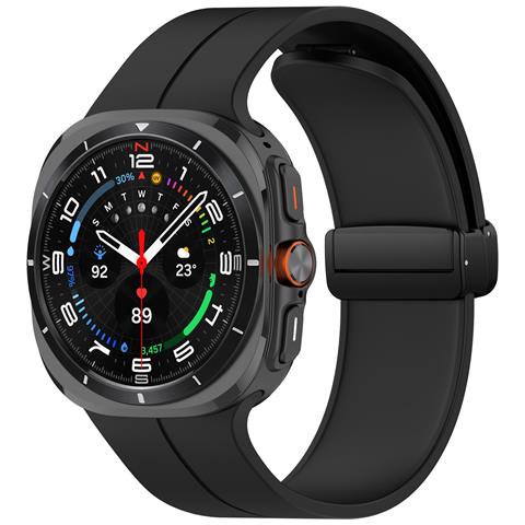 Cinturino Con Fibbia Pieghevole Magnetica Samsung Watch Ultra Groove 24mm Black - Foto 1