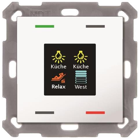 Be-tas55t4.01 Taster Smart 55 4fach M.farbdisplay+temp.sensor Reinwei Gl. (be-tas55t4.01) - Foto 1