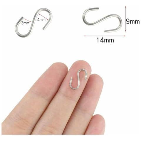 Mini Ganci A S In Acciaio Inossidabile (100 Pezzi) - Foto 2