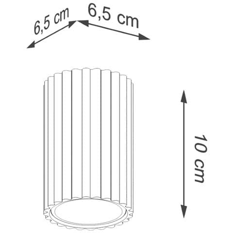 Lampada Da Soffitto Karbon 10 Rosso Ocra Sl. 1625 - Minimalista Lampada Da Soffitto Ocra Rossa 10x6.5x6.5 Cm - Foto 2