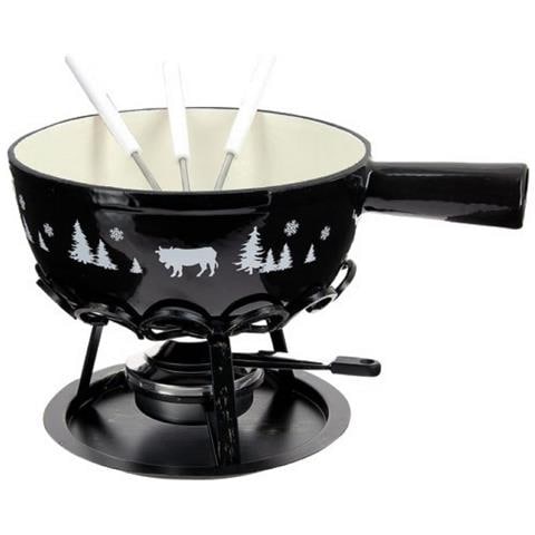 Set da Fonduta DTSANSAFN a 3 forchette Colore Nero Alpino - Foto 1