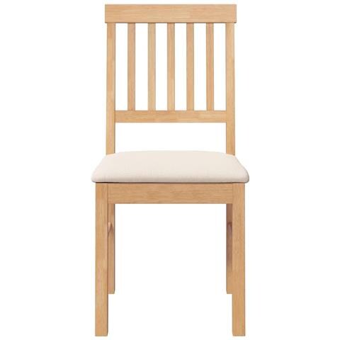 Sedie da Pranzo con Cuscini 2 pz in Legno Massello di Hevea - Foto 10