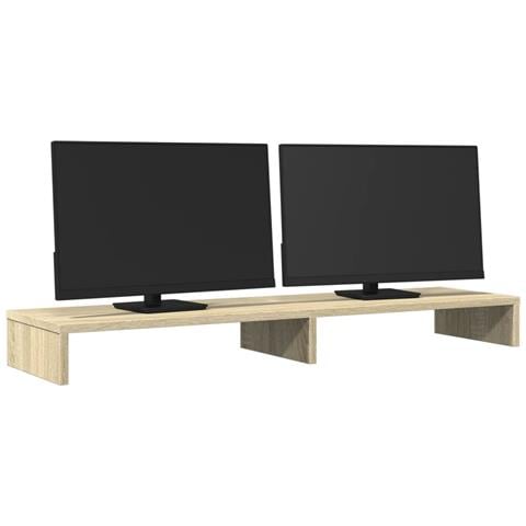 Supporto Monitor Rovere Sonoma 100x27x10 Cm Legno Multistrato - Foto 3